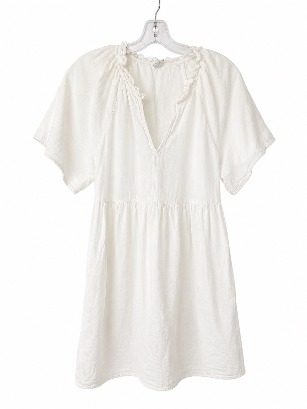Old Navy White Short-Sleeve V-Neck Dress - Picture 3 of 4